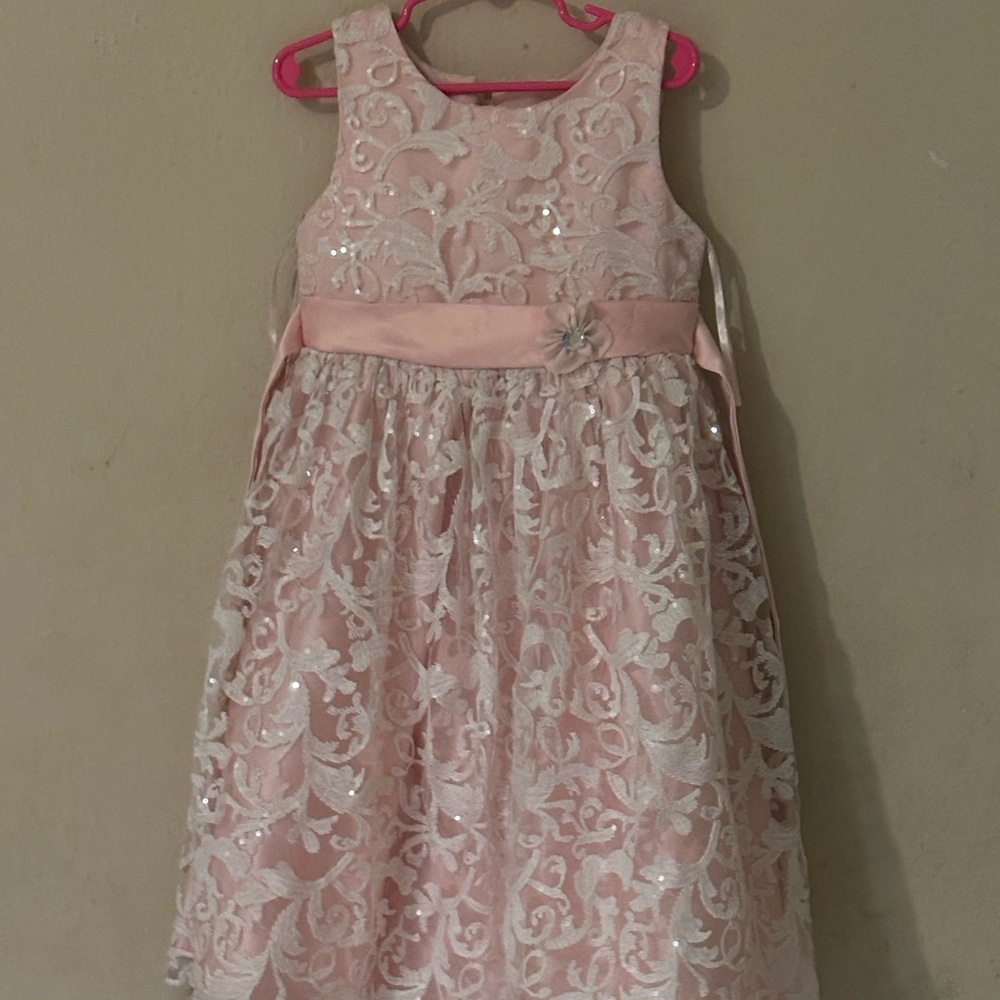 Tip Top Kids Blush Lace Formal Dress